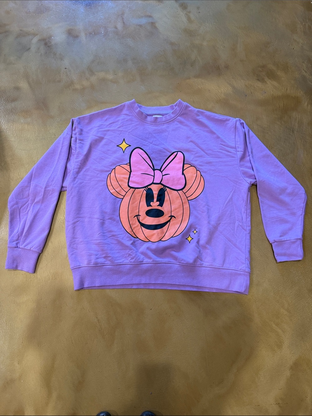 Lavender Minnie Pumpkin Graphic Crewneck Sweatshirt - Women